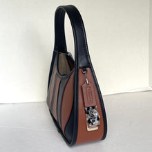 Load image into Gallery viewer, Coach Ergo Bag Wavy Stripe Upcrafted Brown Black Leather Coachtopia 90s CQ004