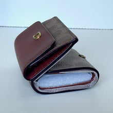 Load image into Gallery viewer, Coach Essential Mini Trifold Wallet Brown Signature Canvas CM438 Rust ORGPKG