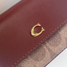 Load image into Gallery viewer, Coach Essential Mini Trifold Wallet Brown Signature Canvas CM438 Rust ORGPKG
