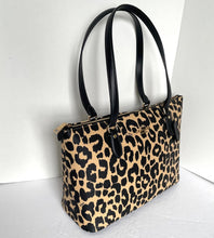 Load image into Gallery viewer, Coach Gallery Tote Bag Leopard CY347 Coated Canvas Shoulder Bag Medium