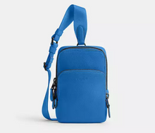 Load image into Gallery viewer, Coach Gotham Sling Pack 13 Blue Leather Sling Shoulder Bag CR849 ORGPKG