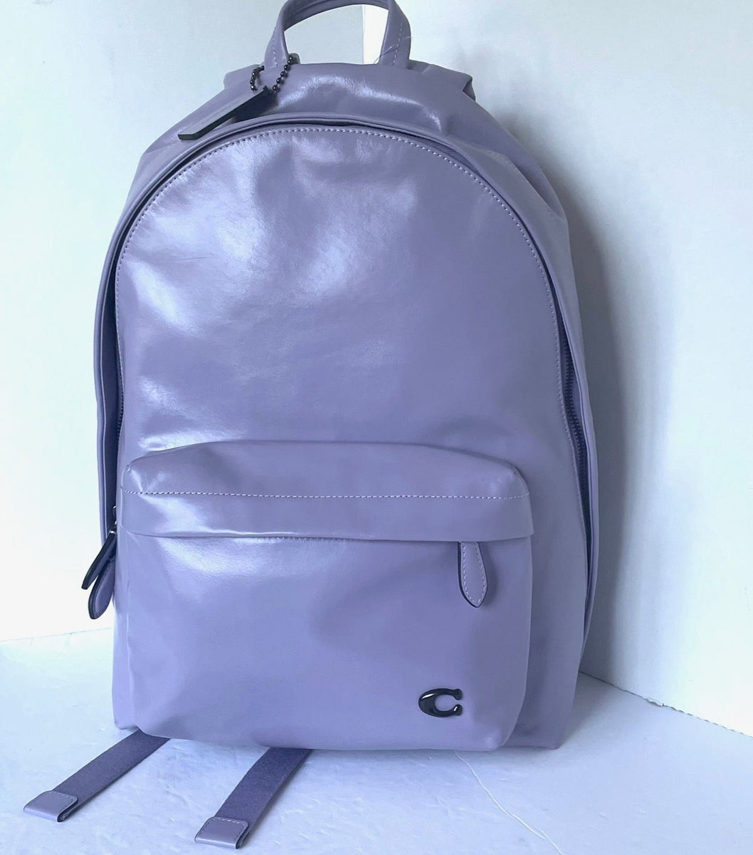 Purple coach backpack hot sale