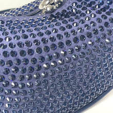 Load image into Gallery viewer, Coach Jonie Bag Crystal Beaded Leather Crossbody Blue Mini CW574 Wristlet