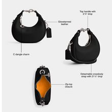 Load image into Gallery viewer, Navy blue textured pouch with silver zippers on a white background