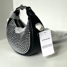 Load image into Gallery viewer, Coach Jonie Mini Bag Crystal Beaded Leather CW574 Crossbody Black Wristlet