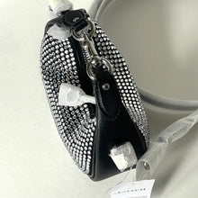 Load image into Gallery viewer, Coach Jonie Mini Bag Crystal Beaded Leather CW574 Crossbody Black Wristlet
