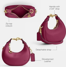 Load image into Gallery viewer, Coach Jonie Mini Pink Glovetanned Leather Crossbody Wristlet Bag CR508 ORGPKG