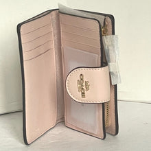 Load image into Gallery viewer, Coach Medium Corner Zip Wallet Rosette Floral Pink Canvas CZ343 Compact