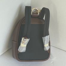 Load image into Gallery viewer, Coach Mini Court Backpack Bag Charm Keychain Brown Signature Canvas CX066