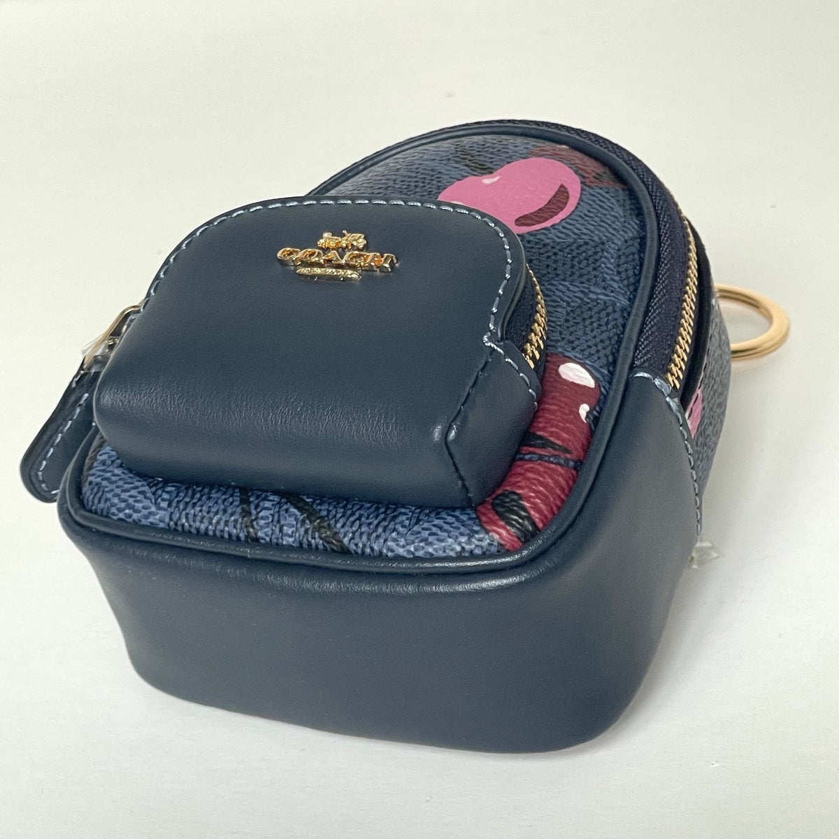 Coach Mini Court Backpack Charm CZ086 Cherry Signature Canvas Keychain – Luxe Fashion Finds
