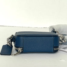 Load image into Gallery viewer, Coach Mini Crossbody Pouch Blue Crossgrain Leather CP271 Cards Earbuds Case