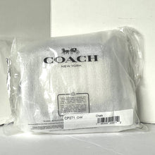 Load image into Gallery viewer, Coach Mini Crossbody Pouch White Crossgrain Leather CP271 Cards Earbuds Case