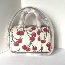 Load image into Gallery viewer, Coach Mini Rowan Crossbody Bag Cherry CY745 White Leather Small ORGPKG