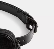 Load image into Gallery viewer, CoachMultiPouchBeltBagBlackLeatherCR749RemovableAdjustablePhone_4