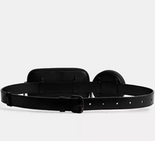 Load image into Gallery viewer, CoachMultiPouchBeltBagBlackLeatherCR749RemovableAdjustablePhone_4