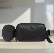 Load image into Gallery viewer, Coach_Multi_Pouch_Belt_Bag_Black_Leather_CR749_Removable_Adjustable_Phone_1