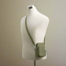 Load image into Gallery viewer, Coach Phone Crossbody Bag CP272 Crossgrain Leather Moss Pockets ORGPKG