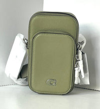 Load image into Gallery viewer, Coach Phone Crossbody Bag CP272 Crossgrain Leather Moss Pockets ORGPKG