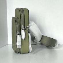 Load image into Gallery viewer, Coach Phone Crossbody Bag CP272 Crossgrain Leather Moss Pockets ORGPKG