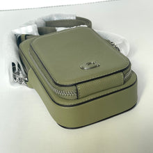Load image into Gallery viewer, Coach Phone Crossbody Bag CP272 Crossgrain Leather Moss Pockets ORGPKG