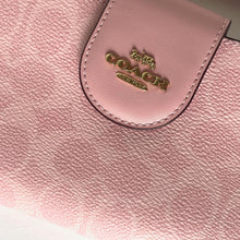 Load image into Gallery viewer, Coach Phone ID Wallet Wristlet CW780 Powder Pink Signature Canvas Clutch Bag