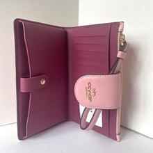 Load image into Gallery viewer, Coach Phone ID Wallet Wristlet CW780 Powder Pink Signature Canvas Clutch Bag