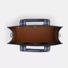 Load image into Gallery viewer, Coach Smith Tote Medium Blue Leather Crossbody Bag Cu997 ORIGPKG