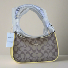 Load image into Gallery viewer, Coach Teri Shoulder Bag  Brown CA548 Signature Canvas Yellow Crossbody ORGPKG