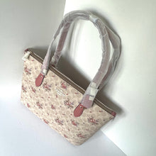 Load image into Gallery viewer, Coach Vintage Floral Gallery Tote Large Beige Zip Signature Canvas CBF1 Pink ORGPKG