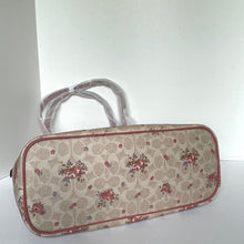 Load image into Gallery viewer, Coach Vintage Floral Gallery Tote Large Beige Zip Signature Canvas CBF1 Pink ORGPKG