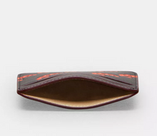 Load image into Gallery viewer, Coach Wavy Card Case Caterpillar Coachtopia Black Leather CQ866 Wallet