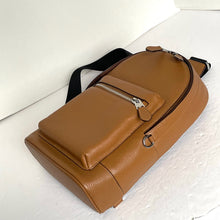 Load image into Gallery viewer, Coach West Pack Sling Bag Brown Pebble Leather Sling Backpack 2540 Adjustable
