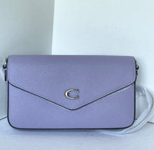 Load image into Gallery viewer, Coach Wyn Crossbody Bag Envelope Clutch Soft Purple Leather Shoulder C8439