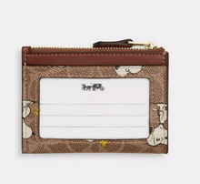 Load image into Gallery viewer, Coach X Peanuts 2025 Mini Skinny Id Case Snoopy CBT14 Brown Signature Canvas
