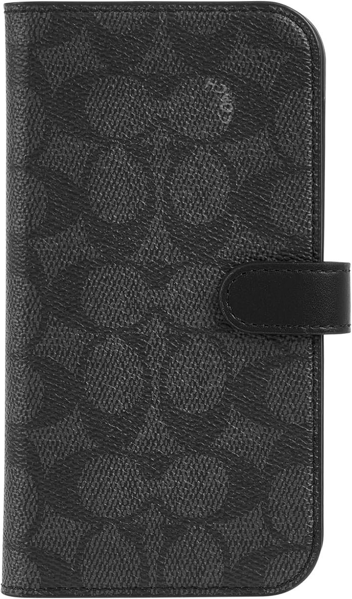 CoachiPhone15_14_13FolioCaseBl