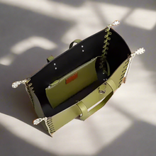 Load image into Gallery viewer, Coach Coachtopia Large Re-Laceable Tote CO666 Green Leather Reversible Carryall