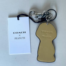 Load image into Gallery viewer, CoachxPeanuts2025CharlieBrownLeatherBagCharmKeychainCBG59Anniversary_2