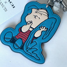 Load image into Gallery viewer, CoachxPeanuts2025LinusLeatherBagCharmKeychainCBG5675thAnniversary