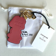 Load image into Gallery viewer, Coach x Peanuts 2025 Lucy Leather Bag Charm Keychain CBG58 Pink Anniversary