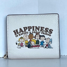 Load image into Gallery viewer, Coach x Peanuts 2025 Snap Wallet Charlie Brown Gang CBN36 75th Anniversary White