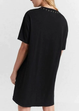 Load image into Gallery viewer, Current Elliott Dress Womens Extra Small Black TShirt Glitter Crewneck Short Cotton