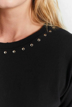 Load image into Gallery viewer, Current Elliott Dress Womens Extra Small Black TShirt Glitter Crewneck Short Cotton