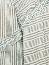 Load image into Gallery viewer, Derek Lam 10 Crosby Women's Stripe Cotton V-Neck Tassel Tie Blouse Tunic -10