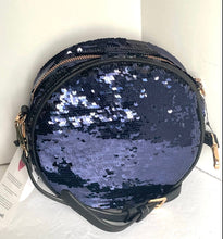 Load image into Gallery viewer, Desigual Round Crossbody Reversible Sequins Female Robot Purple Shoulder Bag