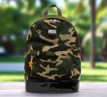 Load image into Gallery viewer, Diesel Wintry Marmut Camo Backpack Mens Large Green Sherpa Laptop Sleeve