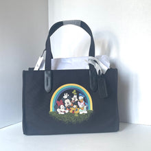Load image into Gallery viewer, Disney X Coach Tote 30 Mickey Mouse Friends Black CS533 Canvas Leather Medium