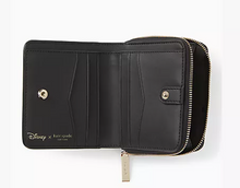 Load image into Gallery viewer, Disney X Kate Spade ID Wallet Black Minnie Mouse Small Zip Around Bifold Coin