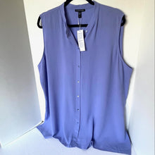 Load image into Gallery viewer, Eileen Fisher Silk Georgette Sleeveless Shirt Womens 2X Button Up Lightweight