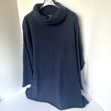 Load image into Gallery viewer, Eileen Fisher Turtleneck Sweater Womens 3X Plus Blue Cotton Cashmere Relaxed