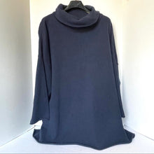 Load image into Gallery viewer, Eileen Fisher Turtleneck Sweater Womens 3X Plus Blue Cotton Cashmere Relaxed